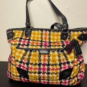 Coach large tweed tote
